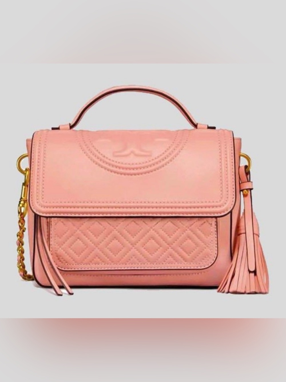 Tory Burch Fleming Tramonto Quilted Top-Handle Satchel/Crossbody $498